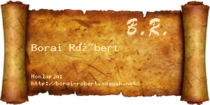 Borai Róbert névjegykártya